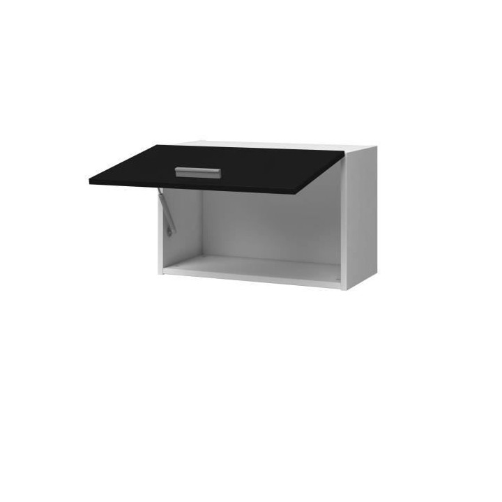 EXTRA - Meuble hotte de cuisine 60cm - Noir Mat