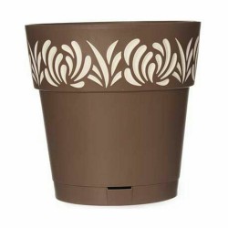 Pot auto-arrosant Stefanplast Gaia Marron Plastique 25 x 25 x 25 cm (6 Unités)