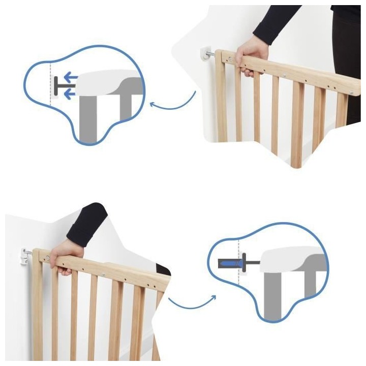 Badabulle Barriere de sécurité extensible Deco Pop 63-106 cm