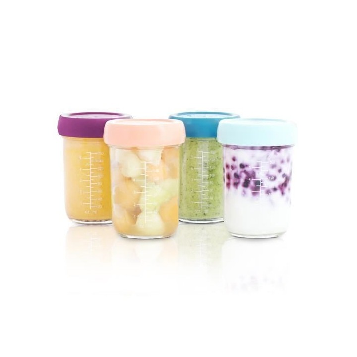 Babymoov Babybols en verre - Pots de conservation hermétiques 4x220 m
