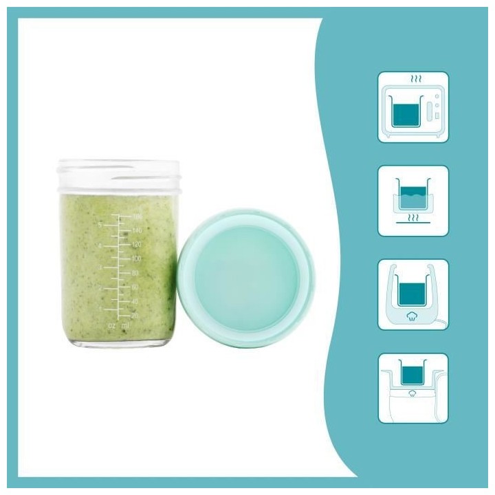Babymoov Babybols en verre - Pots de conservation hermétiques 4x220 m