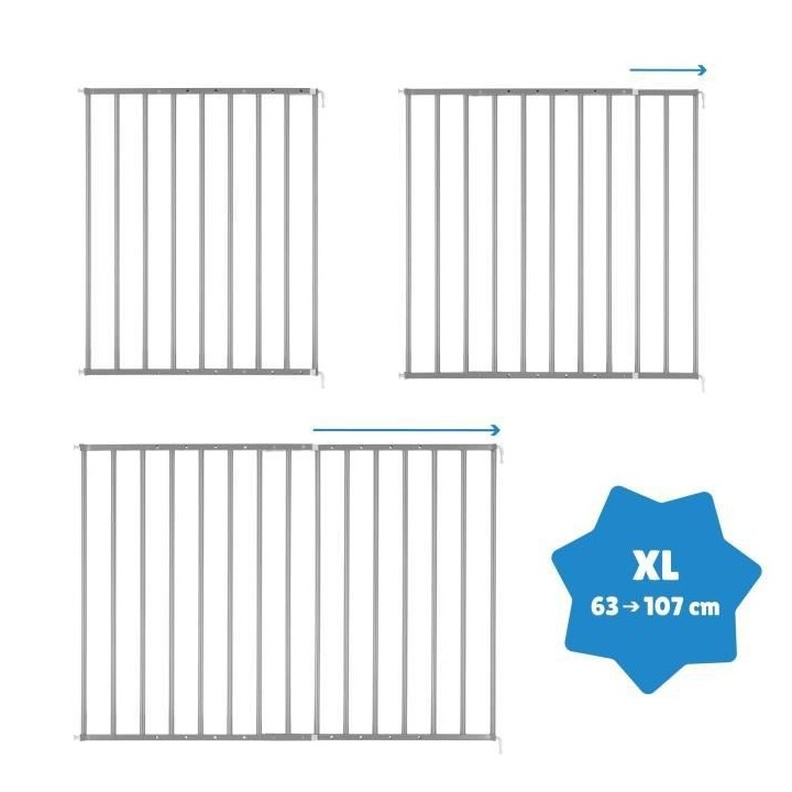 Badabulle Barriere de Sécurité Safe & Protect XL (60-107 cm)