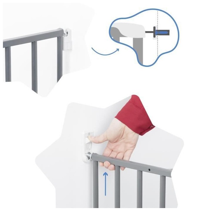 Badabulle Barriere de Sécurité Safe & Protect XL (60-107 cm)