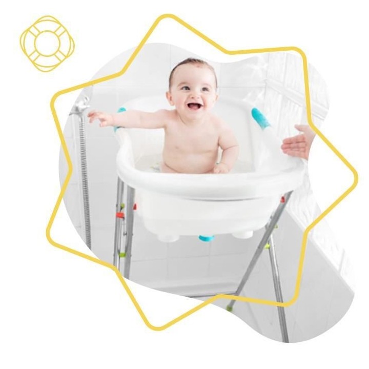 BADABULLE Baignoire Ergoludique et Evolutive pour bébé, des la naiss