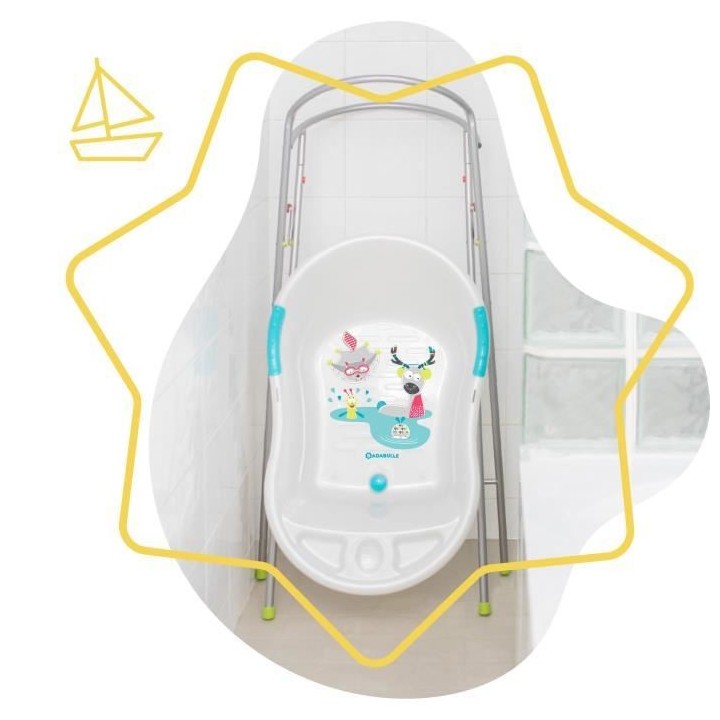 BADABULLE Baignoire Ergoludique et Evolutive pour bébé, des la naiss