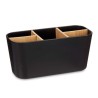 Support pour brosses à dents Noir Bambou polypropylène 21 x 10 x 9 cm (6 Unités)