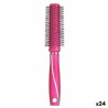 Brosse Cheveux bouclés Fuchsia Silicone Plastique (24 Unités)