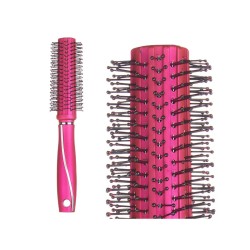 Brosse Cheveux bouclés Fuchsia Silicone Plastique (24 Unités)