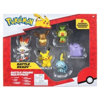 Pack de 6 figurines BANDAI Pokémon - Vague 2 - Pikachu, Ouistempo, La