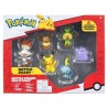 Pack de 6 figurines BANDAI Pokémon - Vague 2 - Pikachu, Ouistempo, Larméléon, Flambino, Evoli, Métamorph