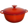 BAUMALU Cocotte fonte ronde - 24 cm - Rouge dégradé Tradition