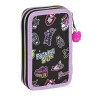 Plumier double Monster High Creep Noir 12.5 x 19.5 x 4 cm (28 Pièces)