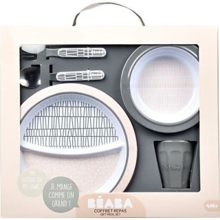 BEABA, Coffret Cadeau Repas Enfant, Assiette deux compartiments, Bol,