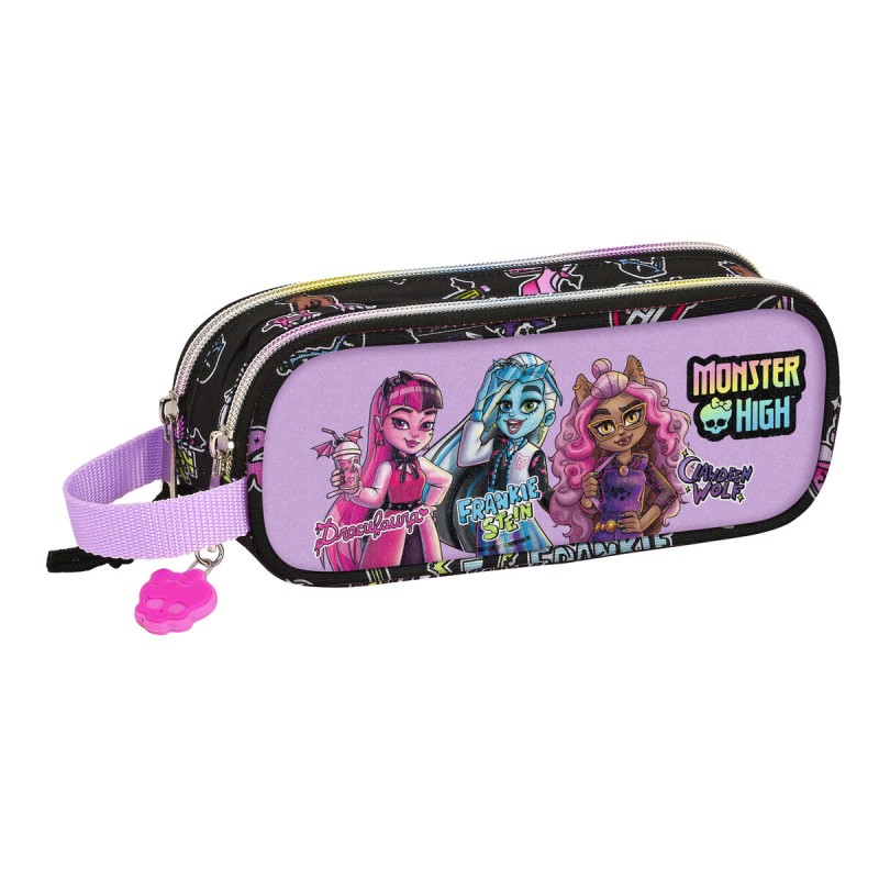 Trousse Fourre-Tout Double Monster High Creep Noir 21 x 8 x 6 cm