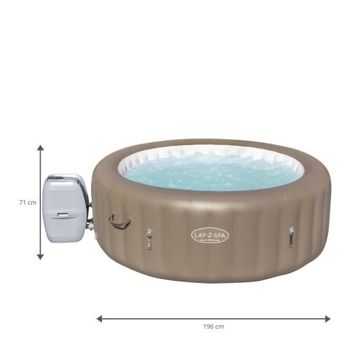 Spa gonflable BESTWAY - Lay-Z-Spa Palm Spring - 196 x 71 cm - 4/6 plac