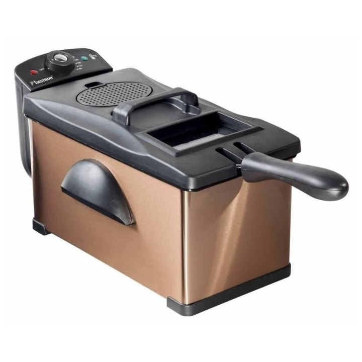 Bestron Friteuse avec zone froide AF370CO Cuivre 3,5 L 2000 W