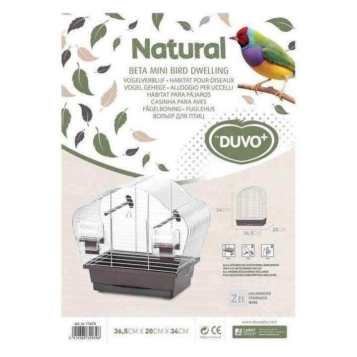 CAGE POUR OISEAUX NATURAL BETA MINI
