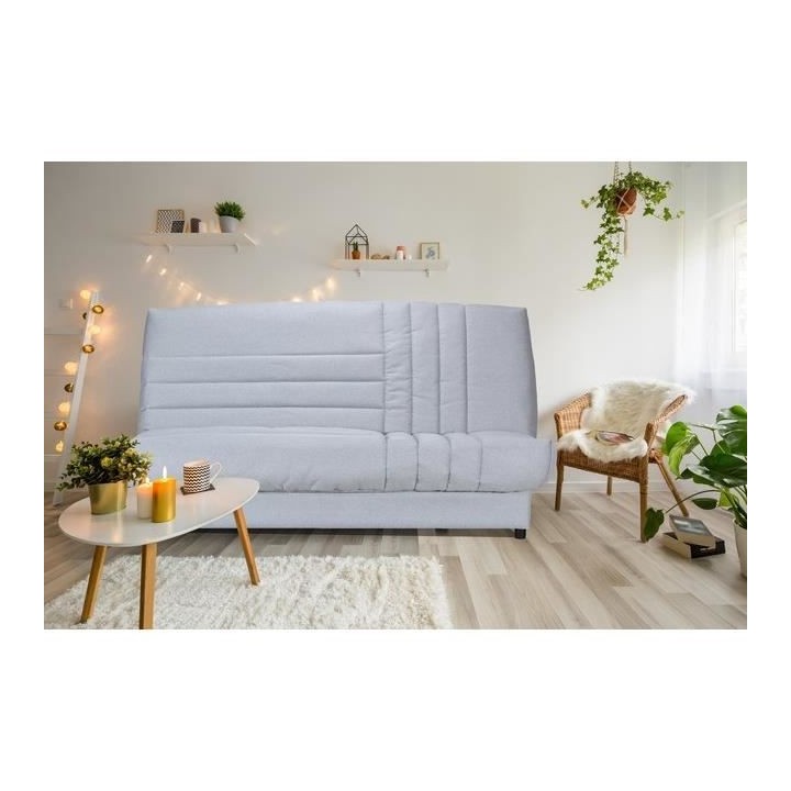 COMFORT BULTEX Clic clac 3 places - Tissu gris - Made in France - L 19