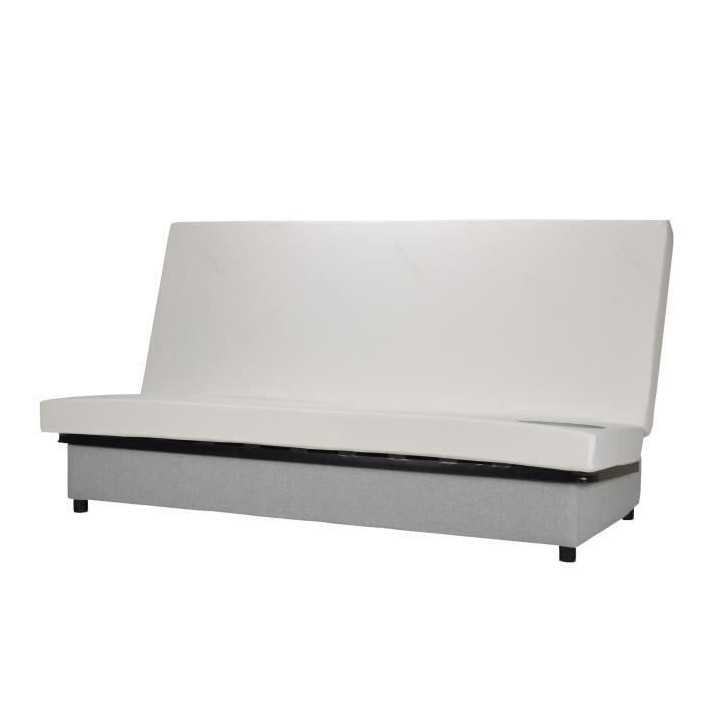 COMFORT BULTEX Clic clac 3 places - Tissu gris - Made in France - L 19