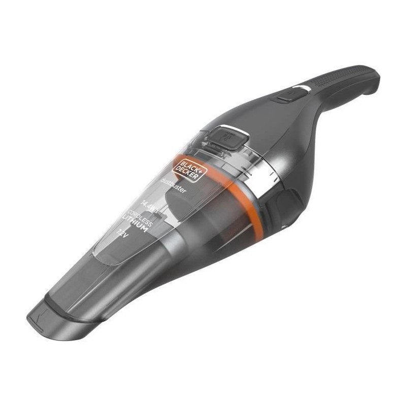 BLACK+DECKER - NVC220WC-QW - Dustbuster Lithium 7,2V - Aspirateur a main sans fil 7.2 V - 15,5 AirWatts - 385 ml - Gris métalis