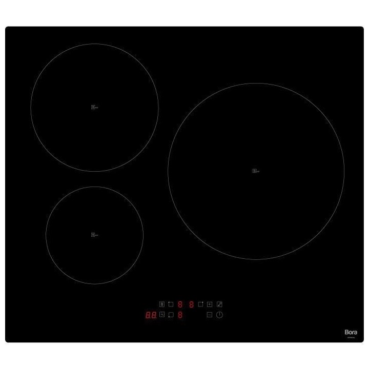 Table de cuisson induction BORA - 3 foyers - L59xP52 cm - 7200 W - Noi