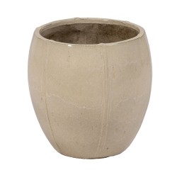 Set de pots de fleurs Crème Céramique 55 x 55 x 55 cm (2 Unités)