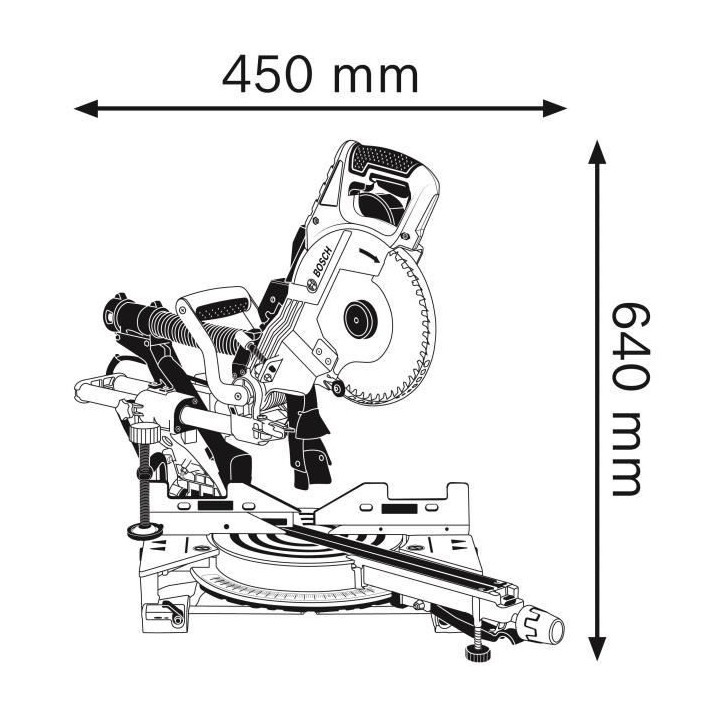 BOSCH PROFESIONNAL GCM 8 SDE - Scie a onglets radiale 261 mm - 30 mm -