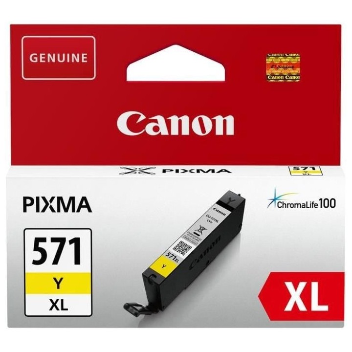 CANON Cartouche d'encre CLI-571 XL grande capacité Jaune (CLI571XL)
