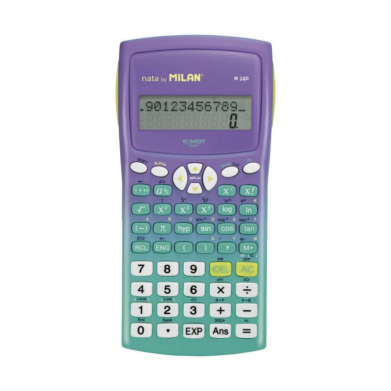 Calculatrice scientifique Milan M240 Sunset  Turquoise Lila 16,7 x 8,4 x 1,9 cm