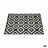 Tapis Blanc Noir 179 x 120 x 0,5 cm (12 Unités)