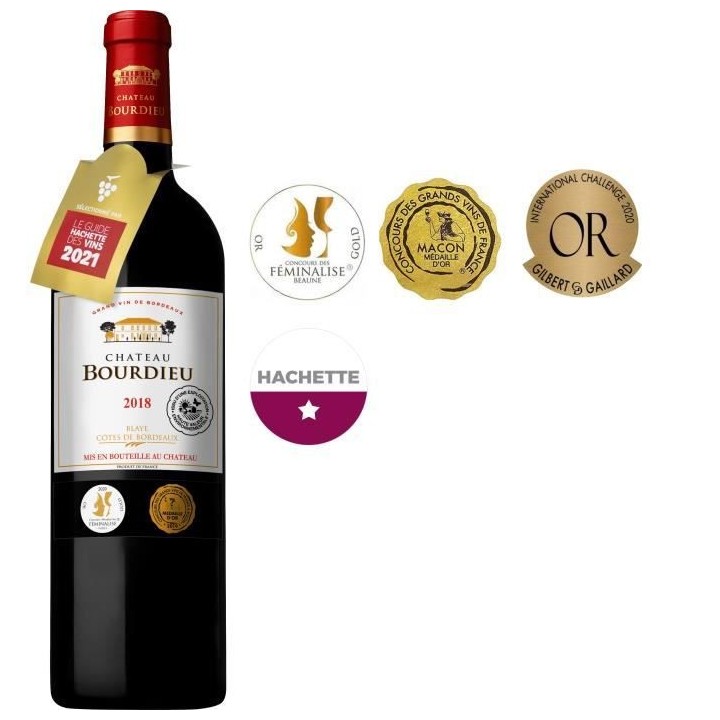 Château Bourdieu 2018 Blaye Côtes de Bordeaux - Vin rouge de Bordeau