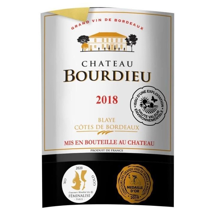 Château Bourdieu 2018 Blaye Côtes de Bordeaux - Vin rouge de Bordeau