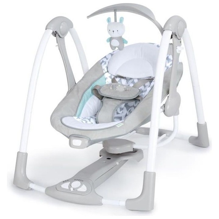 INGENUITY Balancelle compacte, moteur silencieux, 12 mélodies, balanc