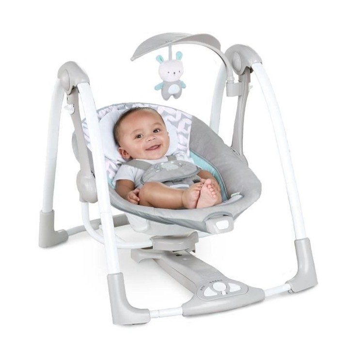 INGENUITY Balancelle compacte, moteur silencieux, 12 mélodies, balanc