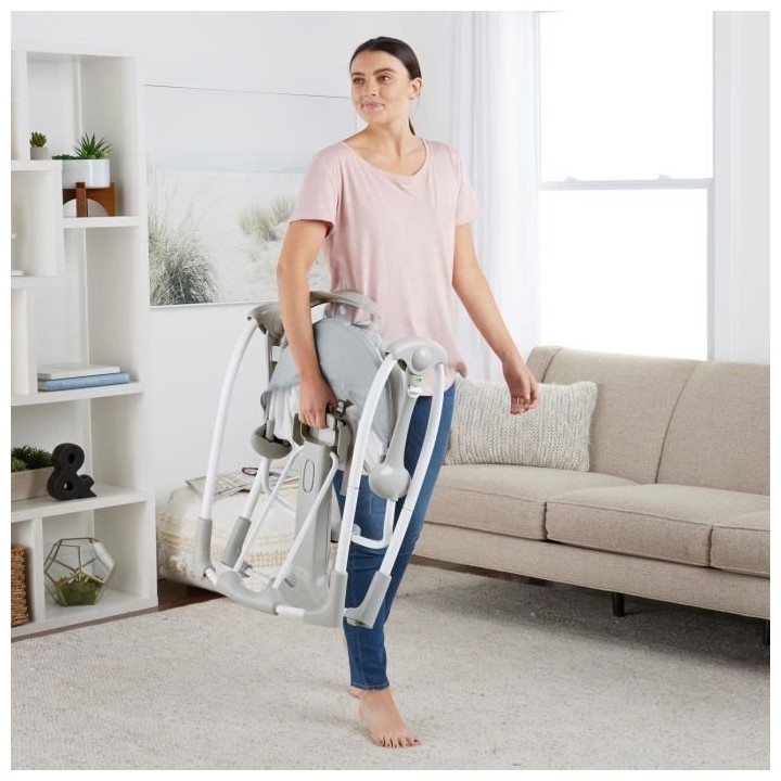 INGENUITY Balancelle compacte, moteur silencieux, 12 mélodies, balanc