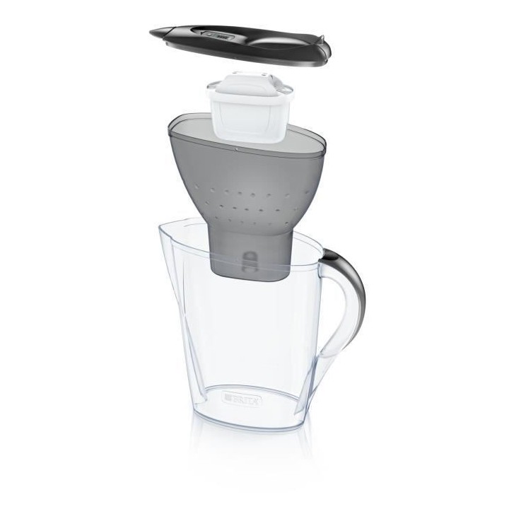 BRITA Carafe filtrante MARELLA Gris + 1 Cartouche de rechange