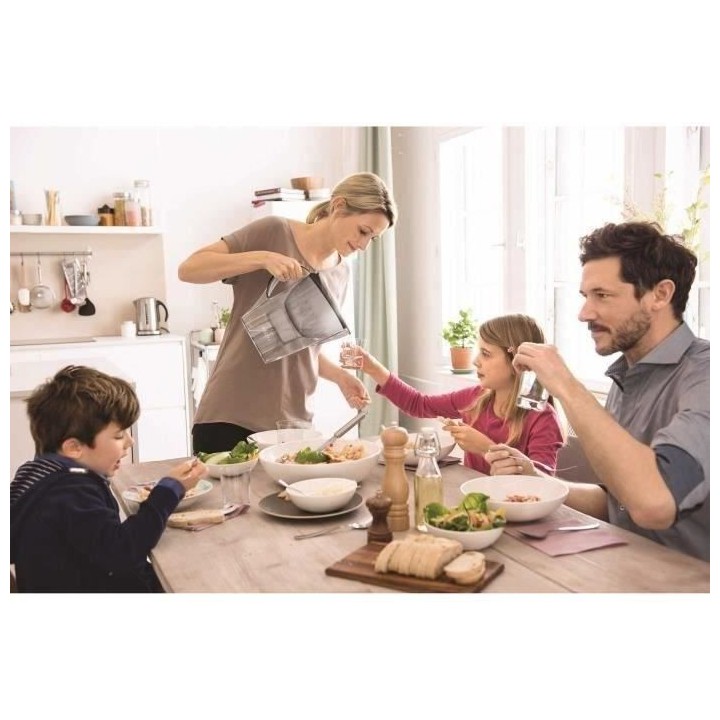 BRITA Carafe filtrante MARELLA Gris + 1 Cartouche de rechange