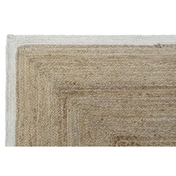 Tapis DKD Home Decor Blanc Marron Clair Scandi 160 x 230 x 1 cm