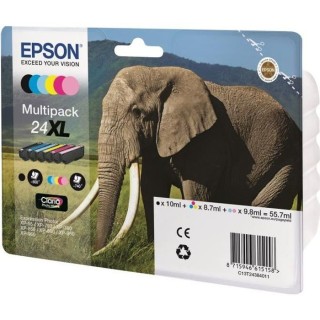EPSON Multipack 24 XL - Eléphant - Noir, jaune, cyan, magenta, magent