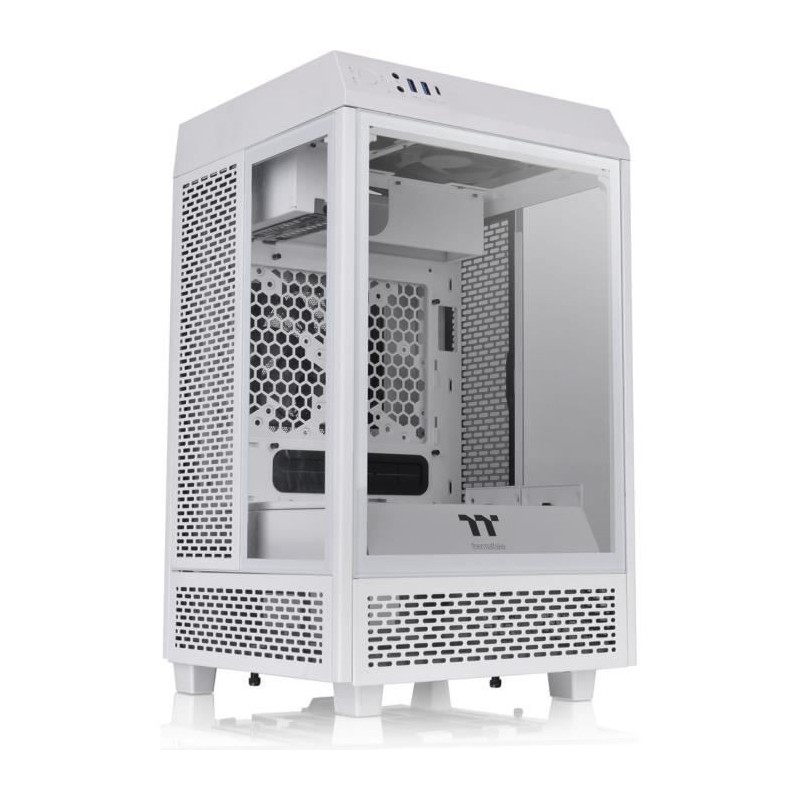 Boîtier PC - THERMALTAKE - The Tower 100 - Boitier sans alimentation - Mini tour - Format Mini-ITX - Blanc ( CA-1R3-00S6WN-00 )