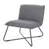 Fauteuil bas IVO - Tissu gris - Style contemporain - L 63 x P 75 x H 70 cm