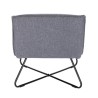 Fauteuil bas IVO - Tissu gris - Style contemporain - L 63 x P 75 x H 70 cm