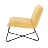 Fauteuil bas IVO - Tissu jaune - Style contemporain - L 63 x P 75 x H 70 cm