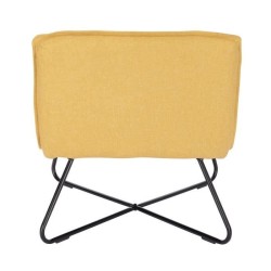 Fauteuil bas IVO - Tissu jaune - Style contemporain - L 63 x P 75 x H 70 cm