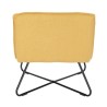 Fauteuil bas IVO - Tissu jaune - Style contemporain - L 63 x P 75 x H 70 cm