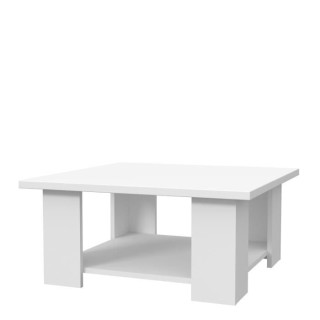 Table basse PILVI - Blanc mat - Contemporain - L 67 x P 67 x H 31 cm