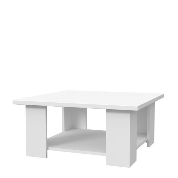 Table basse PILVI - Blanc mat - Contemporain - L 67 x P 67 x H 31 cm