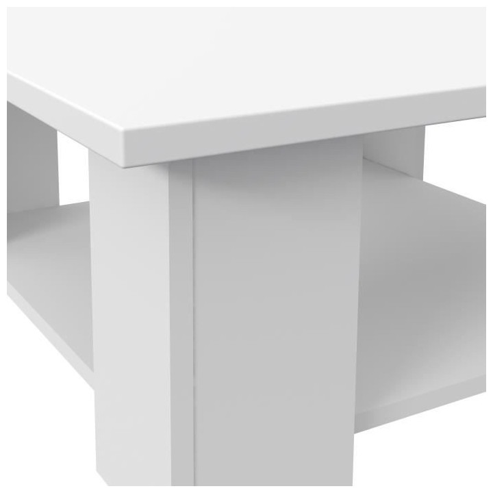 Table basse PILVI - Blanc mat - Contemporain - L 67 x P 67 x H 31 cm