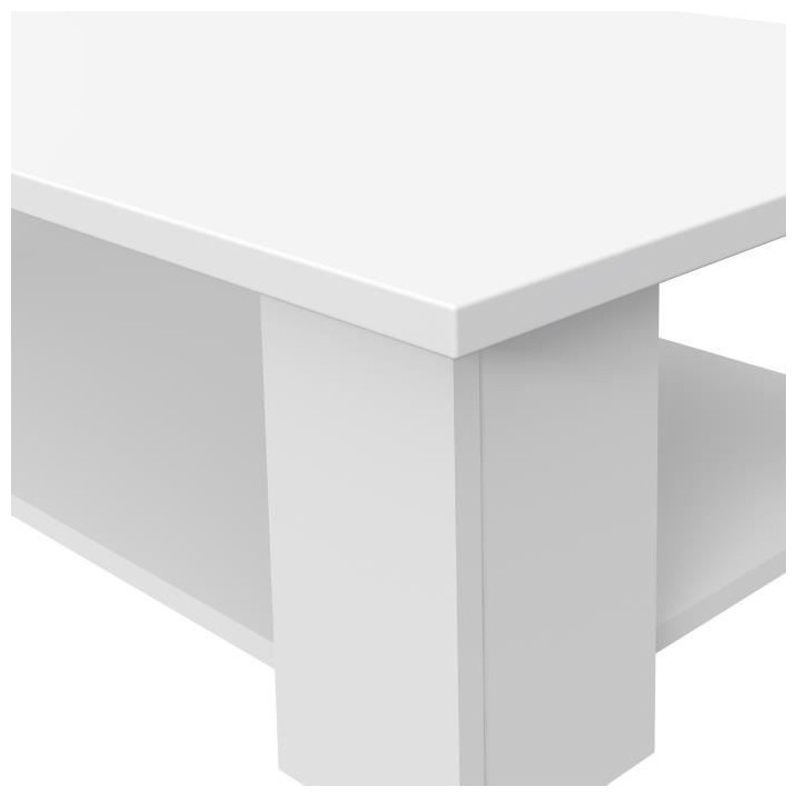 Table basse PILVI - Blanc mat - Contemporain - L 67 x P 67 x H 31 cm