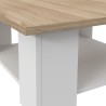 Table basse PILVI - Blanc et chene sonoma - Contemporain - L 67 x P 67 x H 31 cm